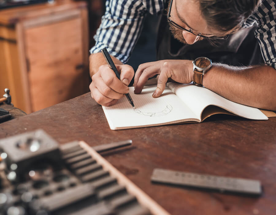 Man working at his side hustle as part of a portfolio career